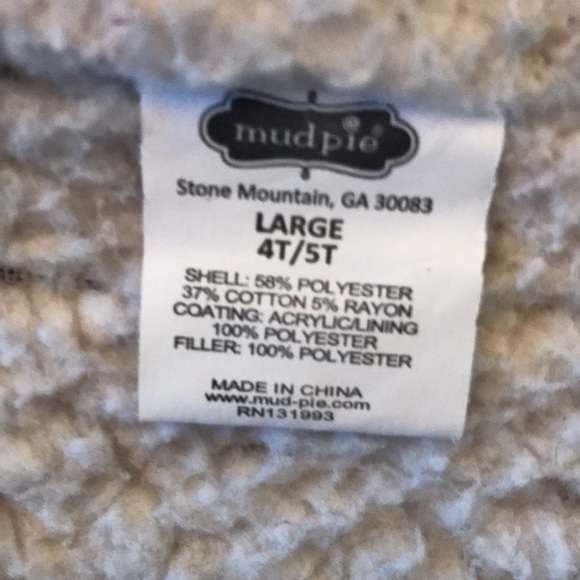 Mud Pie Red Flannel Plaid Vest Size 4t 5t - Picture 4 of 8